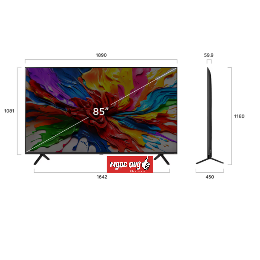 Smart Tivi LG QNED evo AI MiniLED 4K 85 inch 85QNED92ASA Model 2025 Mới 100%