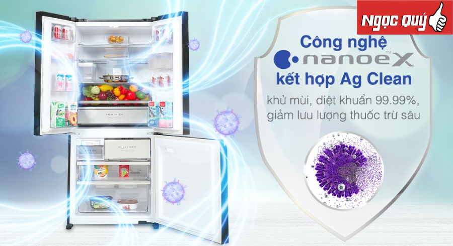 Tủ lạnh Panasonic Inverter 495 lít Multi Door PRIME+ Edition NR-CW530XMMV  mới 100%