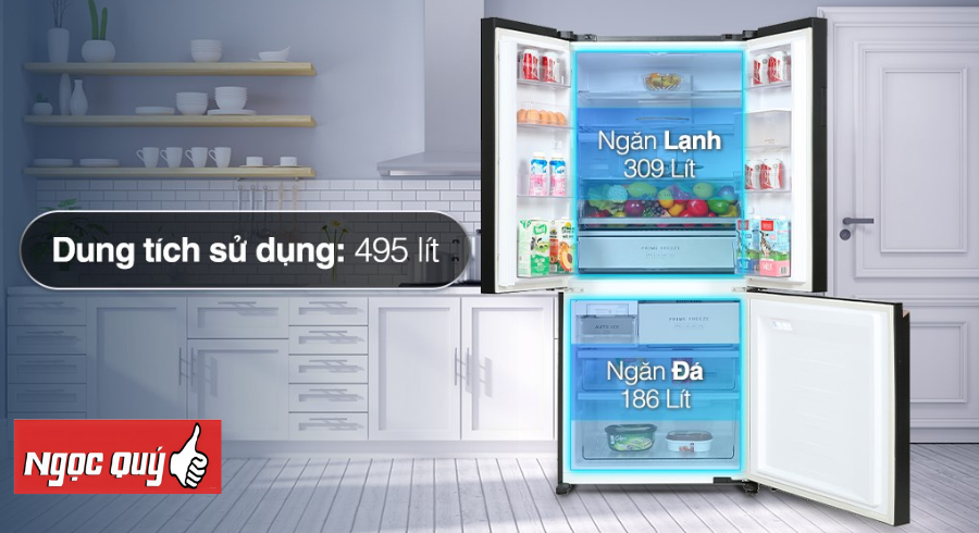 Tủ lạnh Panasonic Inverter 495 lít Multi Door PRIME+ Edition NR-CW530XMMV  mới 100%