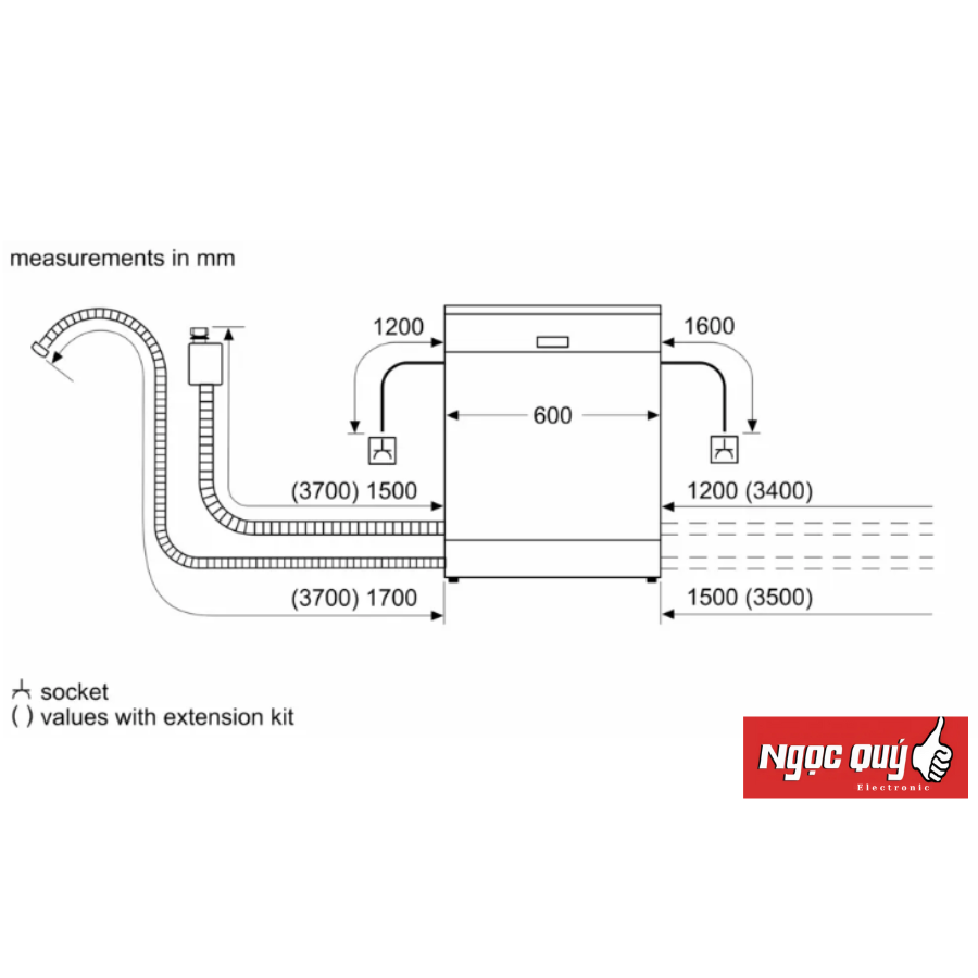 Máy rửa bát âm toàn phần Bosch SMV4HCX19E - 14 bộ Chính Hãng Mới 100%