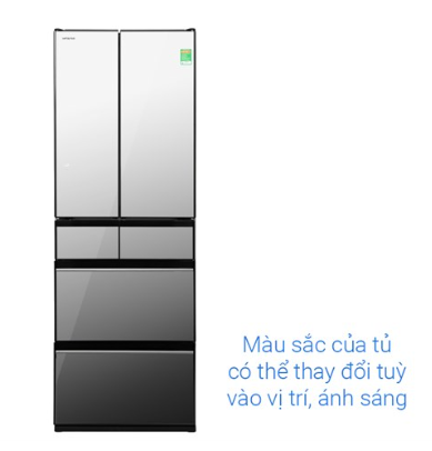 Tủ lạnh Hitachi Inverter R-HW540RV(X) 540 lít 6 cửa Mới 100% Chính Hãng