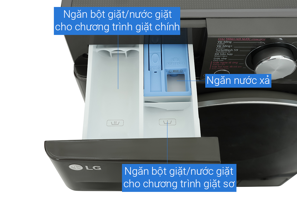 Máy giặt LG FV1410S4B AI DD Inverter 10 kg  2023