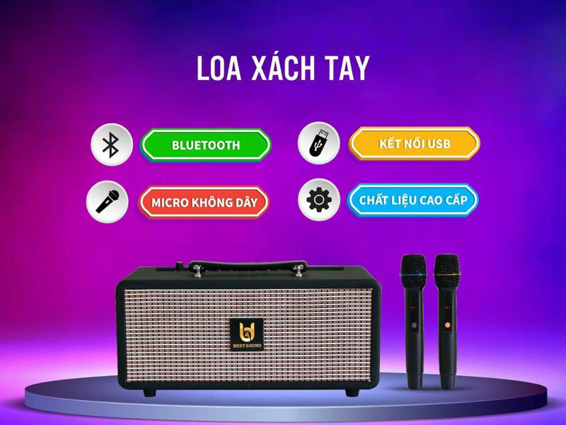 Loa Xách Tay Hát Karaoke Best Sound M5 Hàng chính hãng – Loa Nhỏ Gọn Mạnh Mẽ Công Suất Lớn