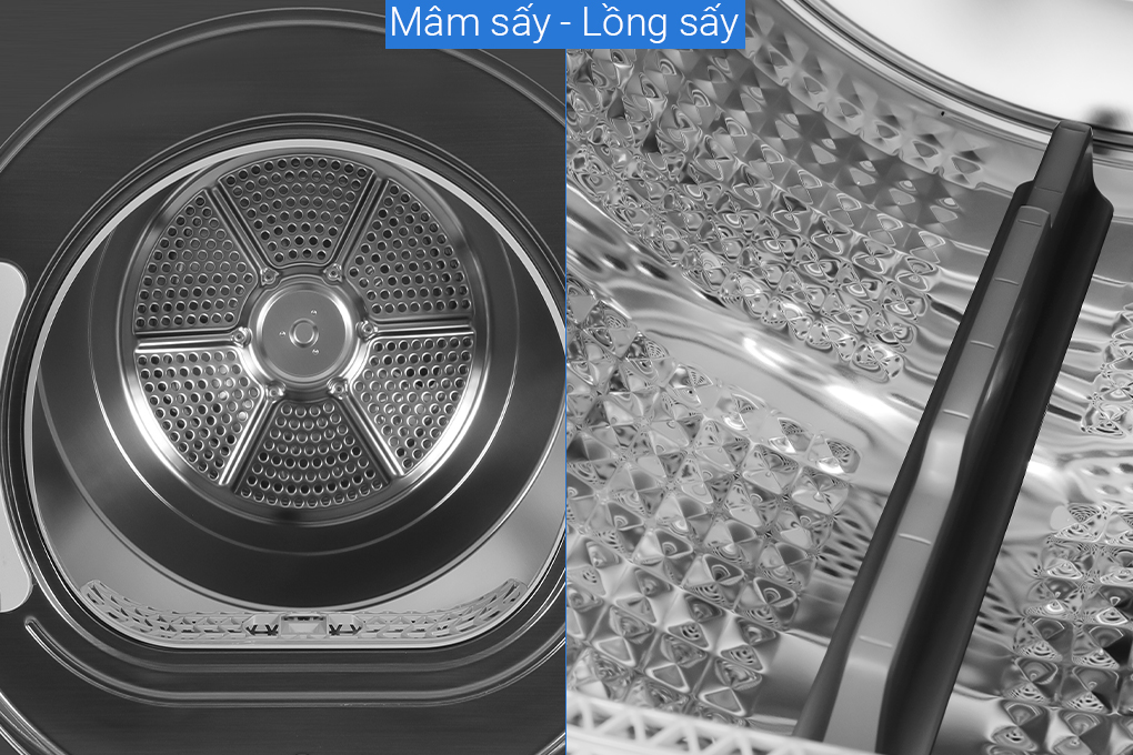 Máy sấy bơm nhiệt Samsung Bespoke AI 17 kg DV17B9750CV/SV Mới 100%