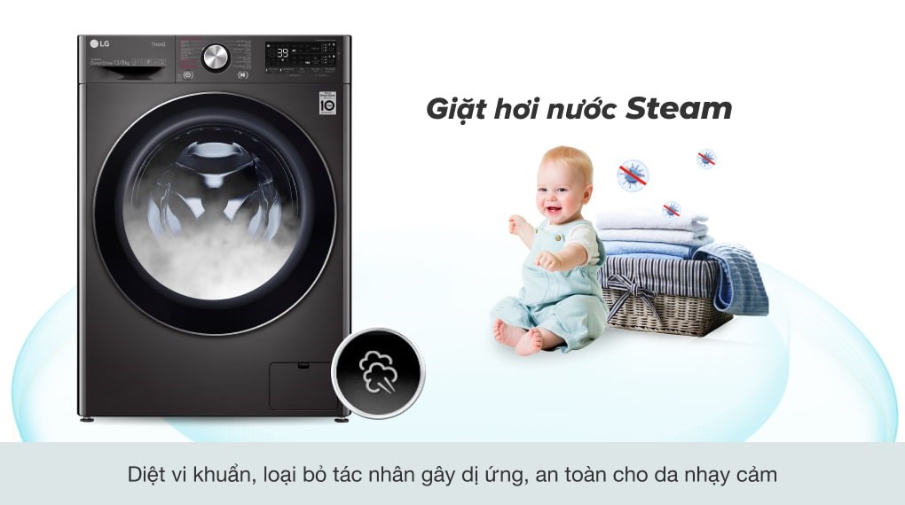 Máy giặt sấy LG FV1413H3BA Inverter 13 kg