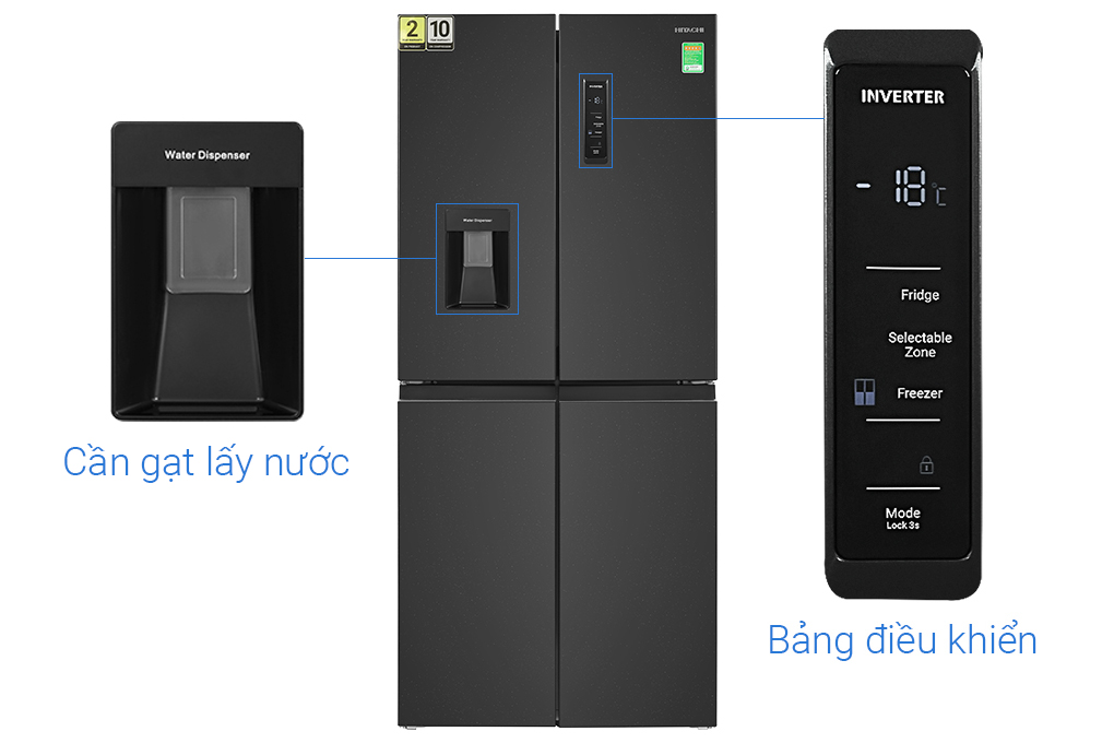 Tủ lạnh Hitachi Inverter 464 lít Multi Door HR4N7520DSWDXVN Chính hãng