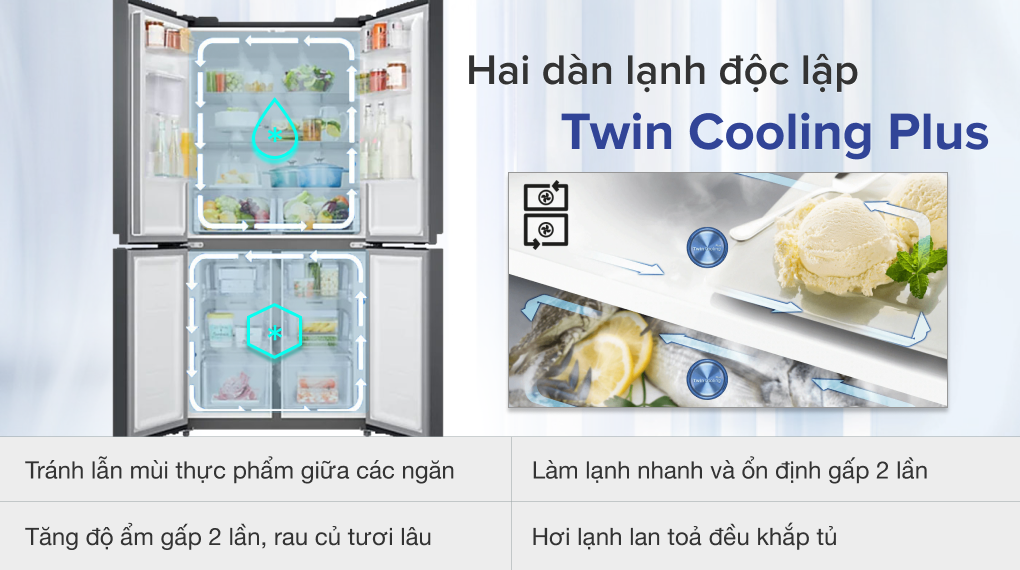 RF48A4010B4/SV Tủ lạnh Samsung  inverter 488 lít