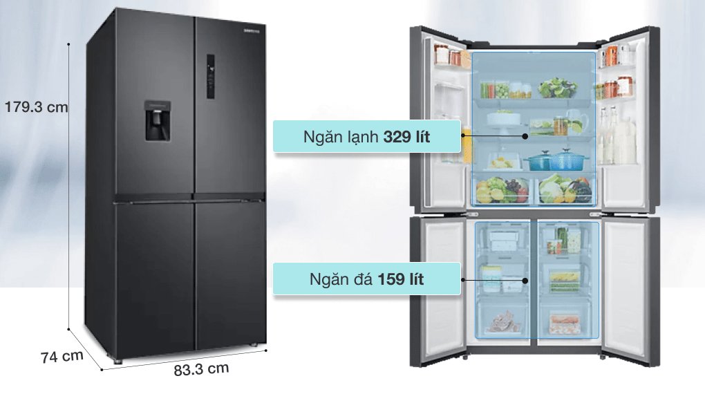 RF48A4010B4/SV Tủ lạnh Samsung  inverter 488 lít
