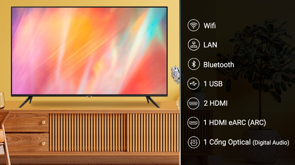 Samsung UA65AU7002 Smart  4K 65 inch 65AU7002 Mới 100%