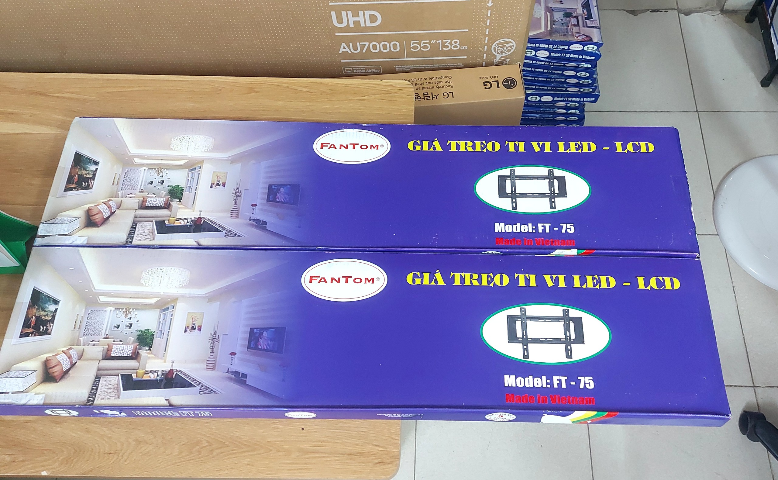 Giá treo Tường Tivi FANTOM FT75  Chính hãng Treo từ 65 inch đến 85 inch