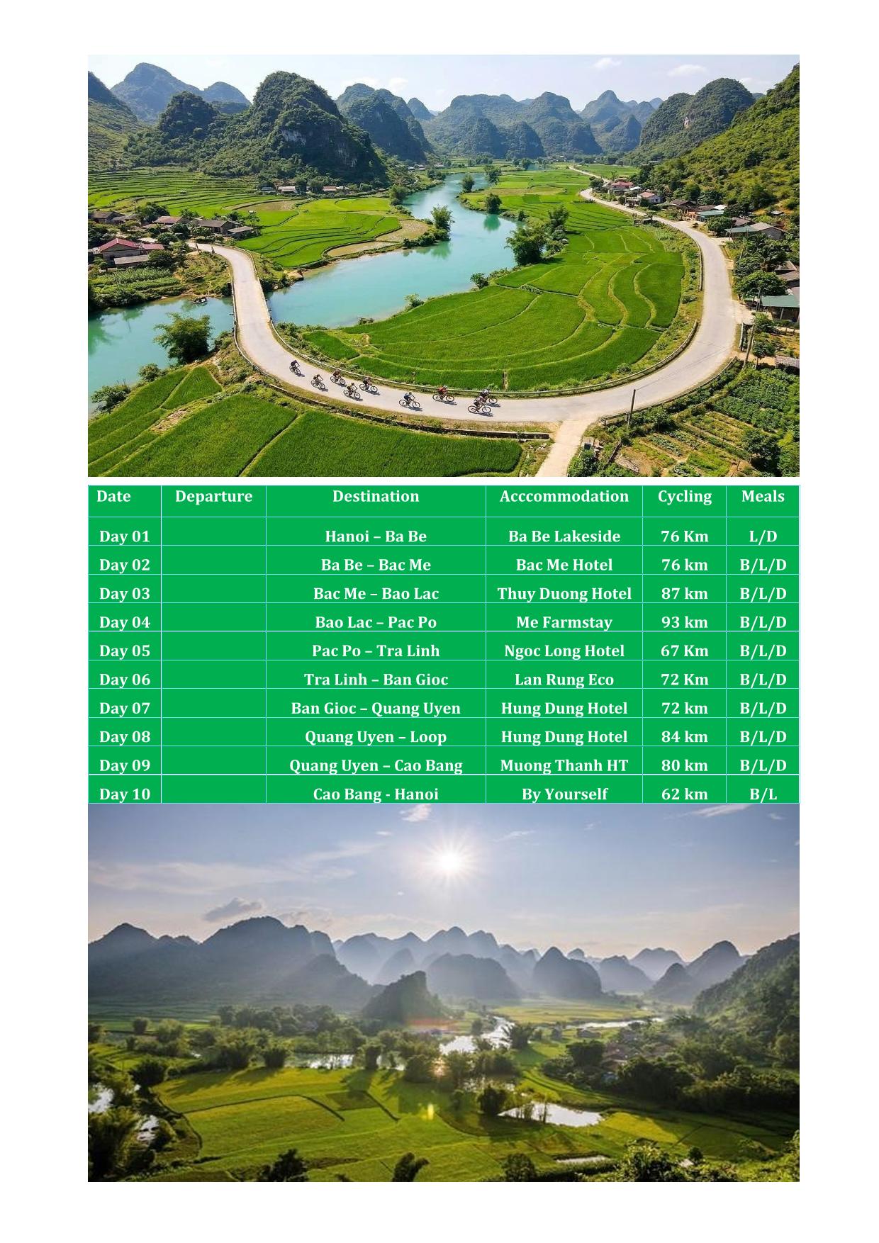 10 DAYS - BA BE - CAO BANG CYCLING TOUR: NORTHERN VIETNAM ADVENTURE