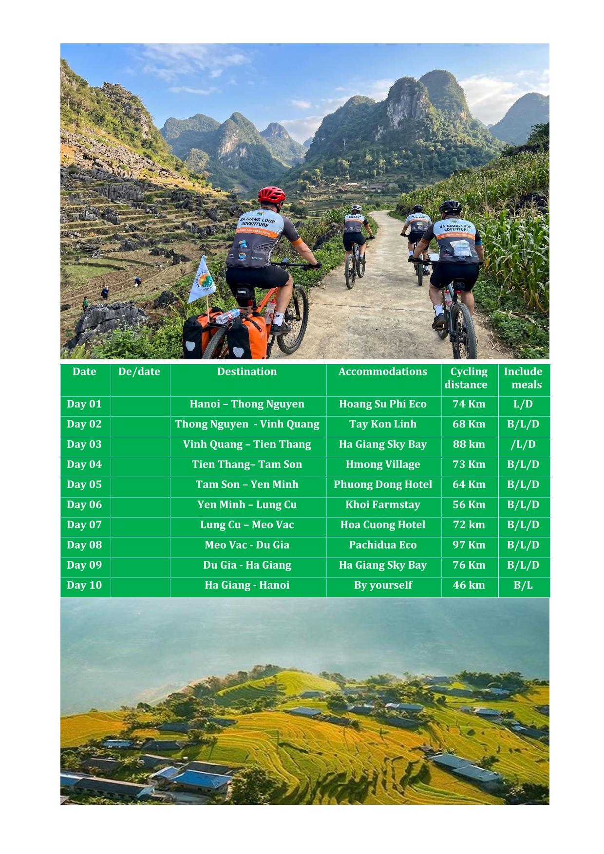 10 DAY HOANG SU PHI - HA GIANG LOOP CYCLING TOURS