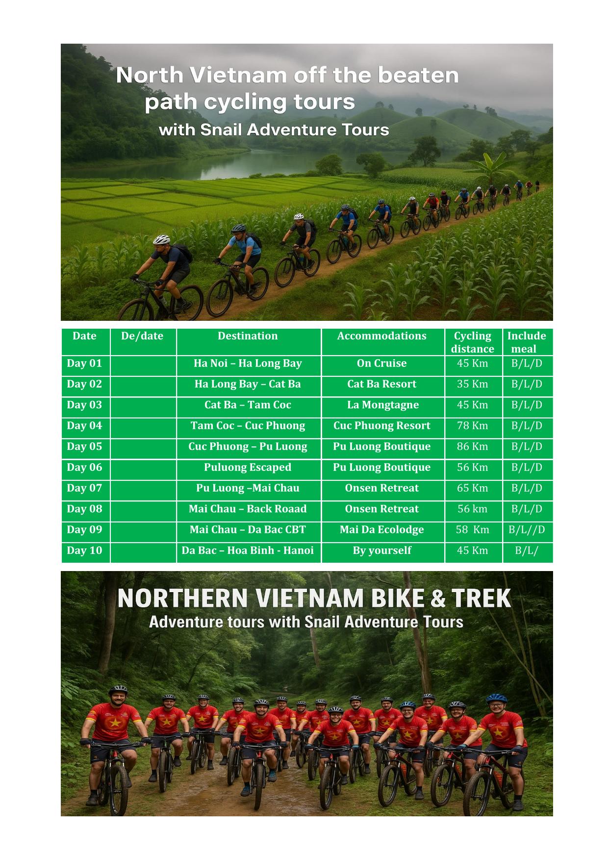 10 DAY NORTHERN VIETNAM CYCLING TOUR | HALONG BAY - MAI CHAU BIKE ADVENTURE