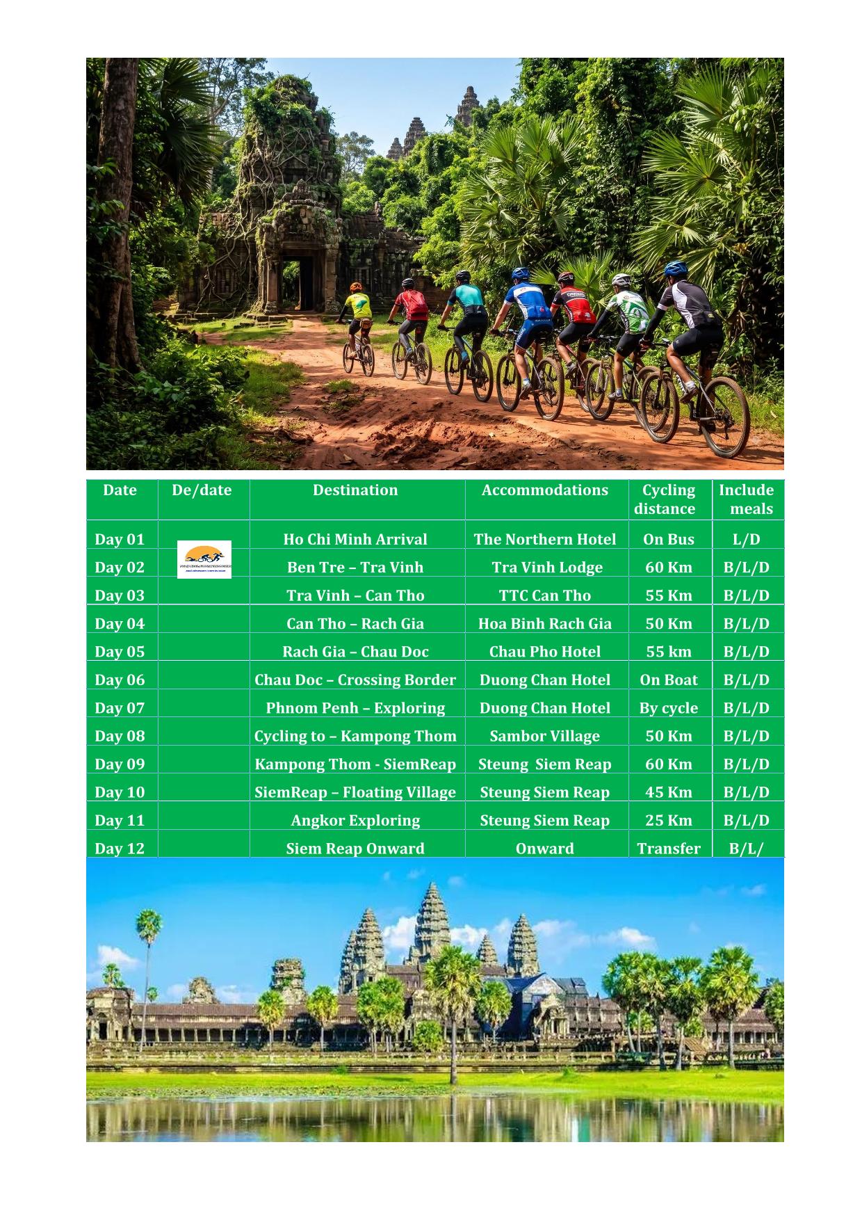 12 DAY VIETNAM -CAMBODIA BICYCLE TOURS