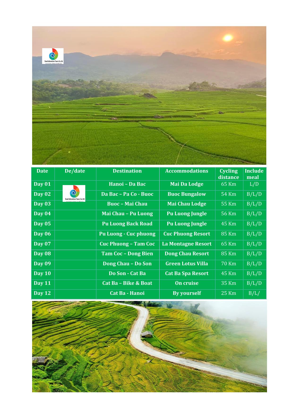 12 DAY NORTHERN VIETNAM FAMILY BICYCLE TOURS