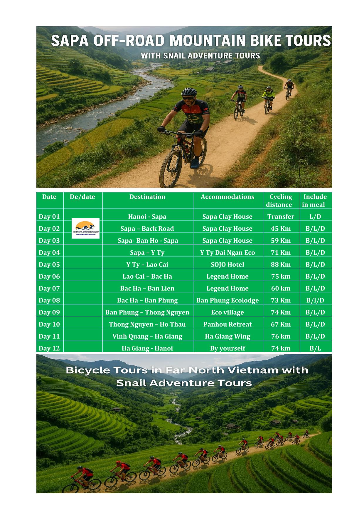 12 DAY NORTHERN VIETNAM ADVENTURE CYCLING TOUR
