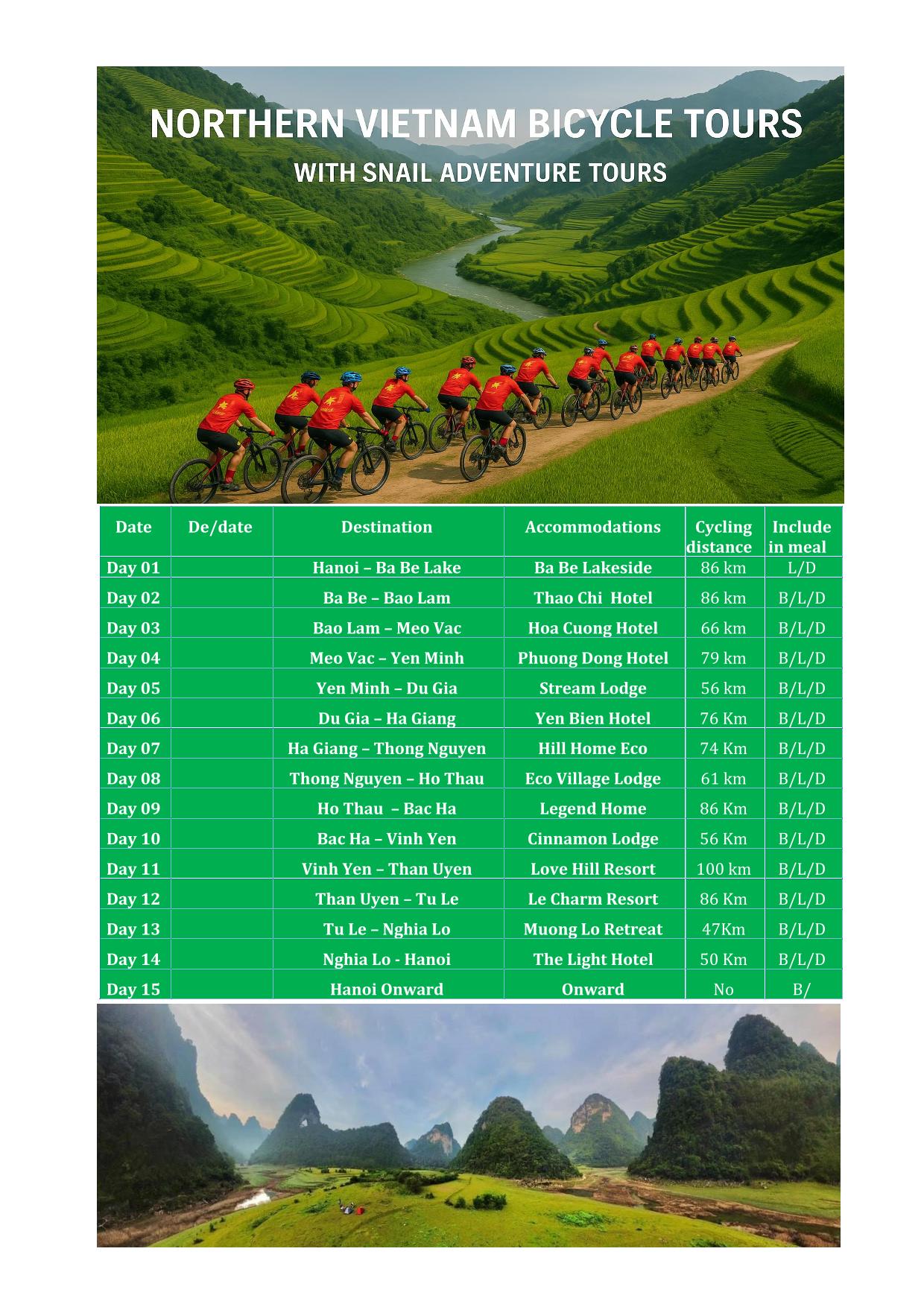 14 DAY NORTHERN VIETNAM CYCLING TOUR: HANOI - HA GIANG - MU CANG CHAI