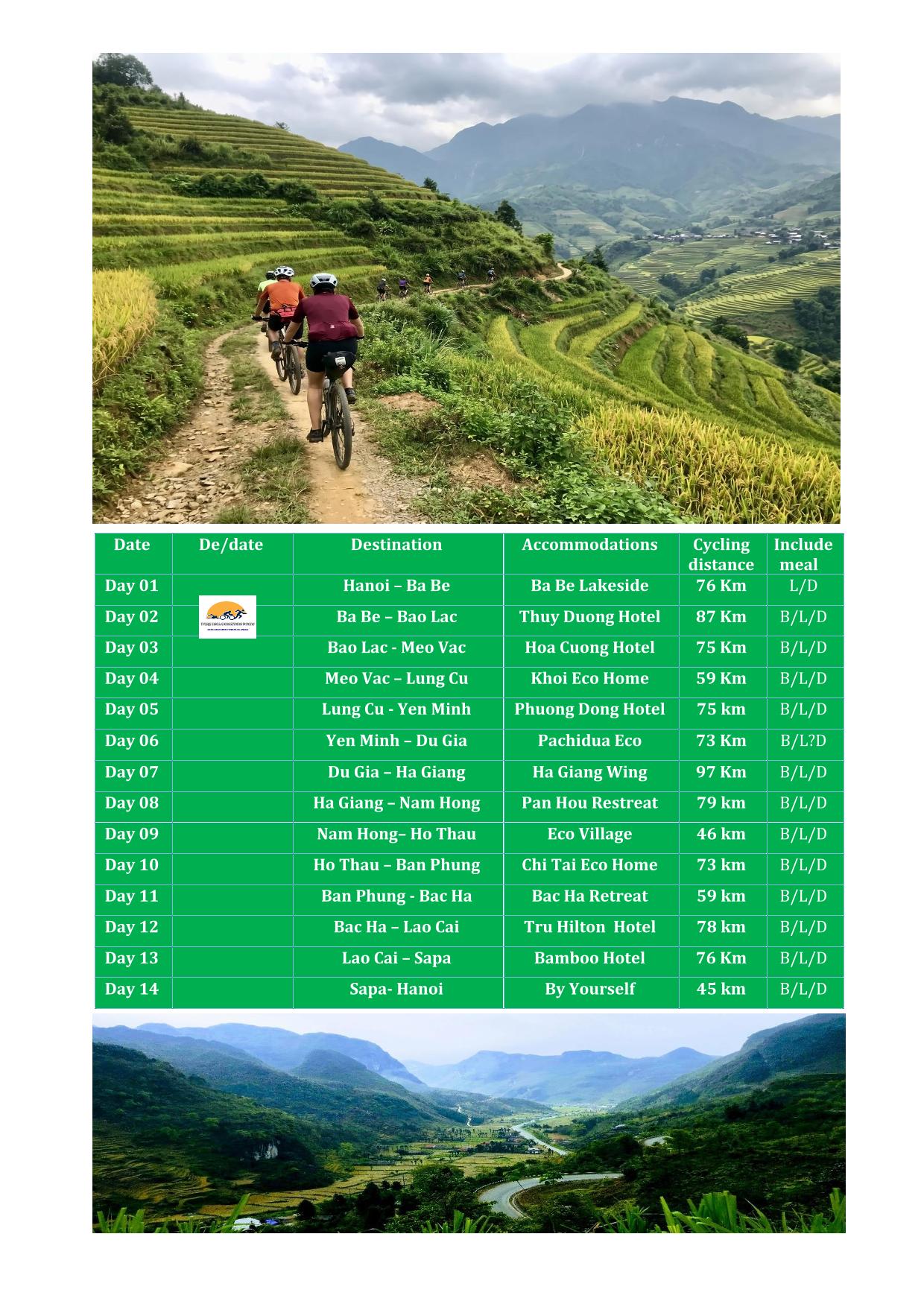 14 DAY HA GIANG - SAPA CYCLING TOUR: VIETNAM BIKE ADVENTURE