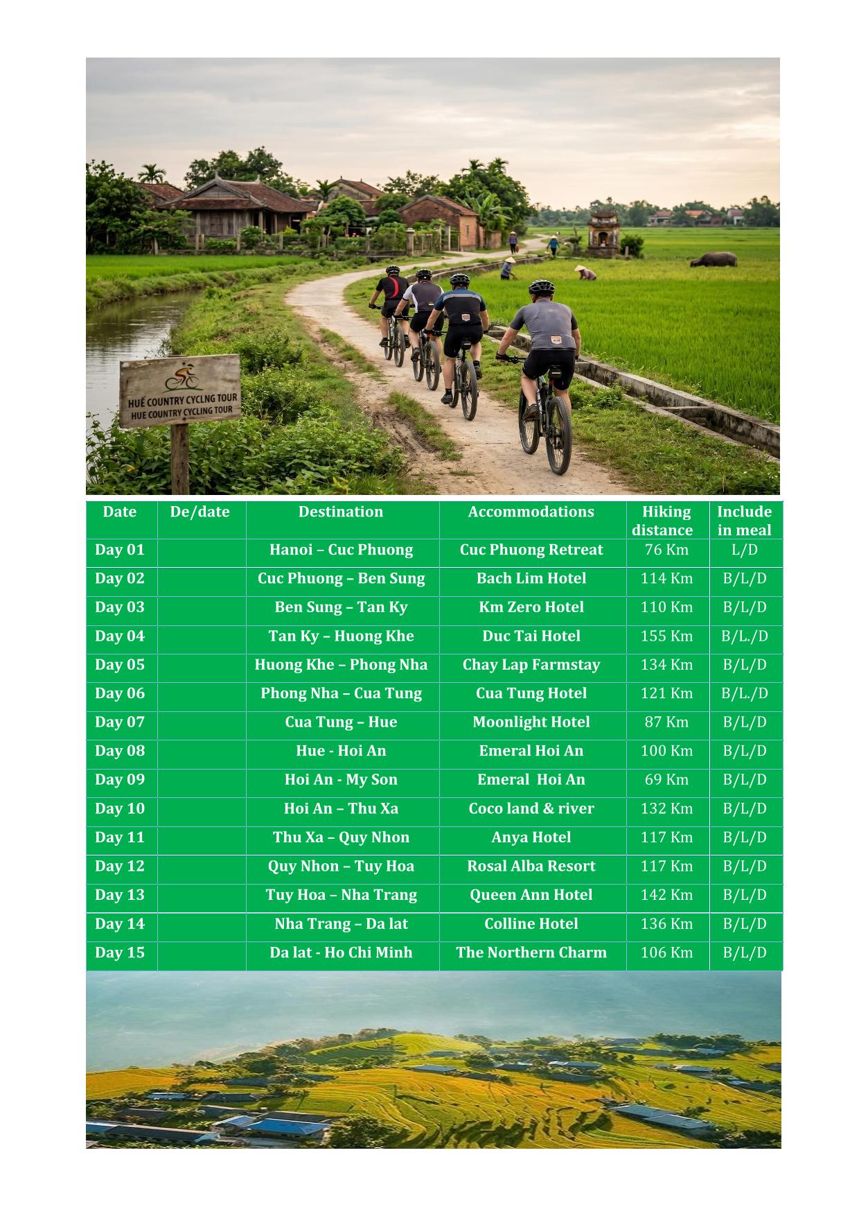 15 DAYS HANOI - HO CHI MINH ROAD BIKE HOLIDAY
