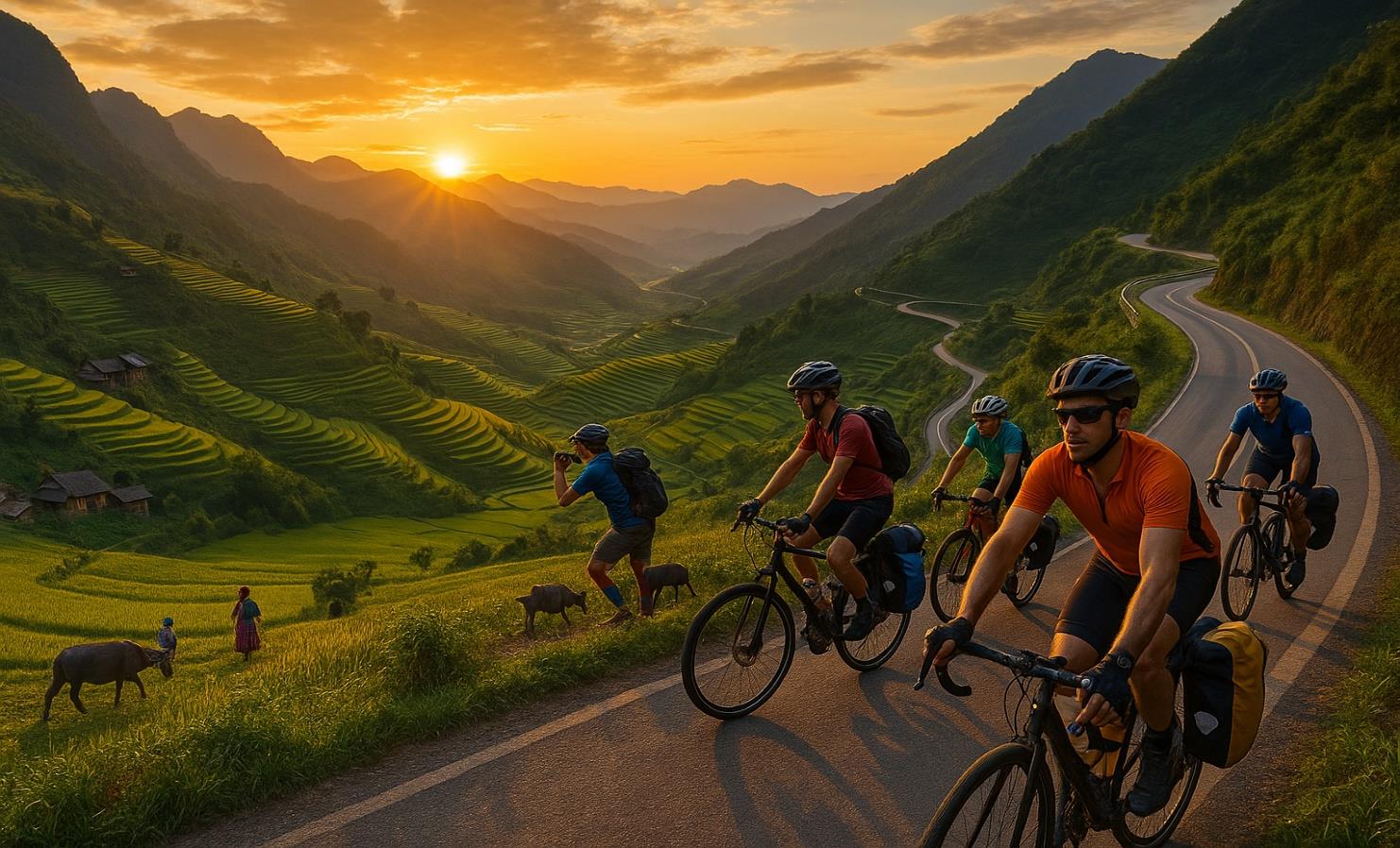 14 DAY NORTH VIETNAM CYCLING ADVETURE TOURS: HANOI -NINH BINH - HALONG
