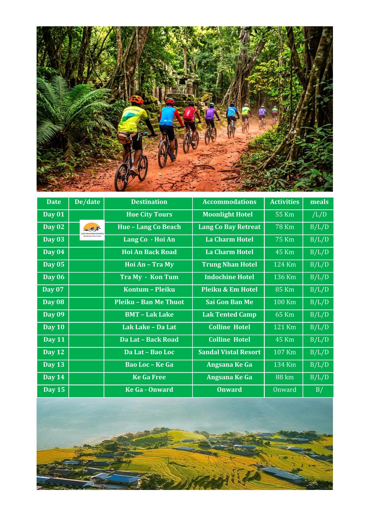 15 DAY VIETNAM CYCLING TOURS | HUE - NHA TRANG VIA HO CHI MINH TRAIL