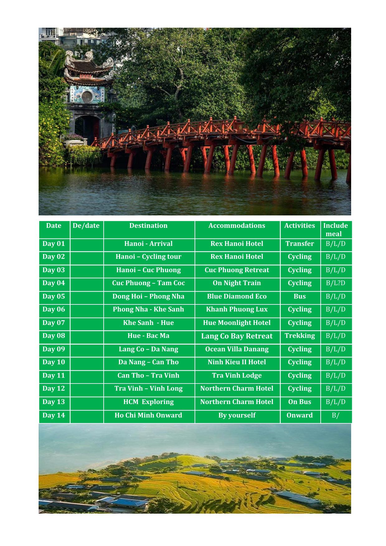 14 DAY NORTH - SOUTH VIETNAM REAL ADVENTURE TOURS