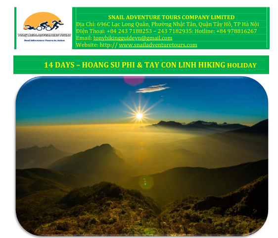 14 DAYS TAY CON  LINH PEAK & HA GIANG  HIKING TRIP