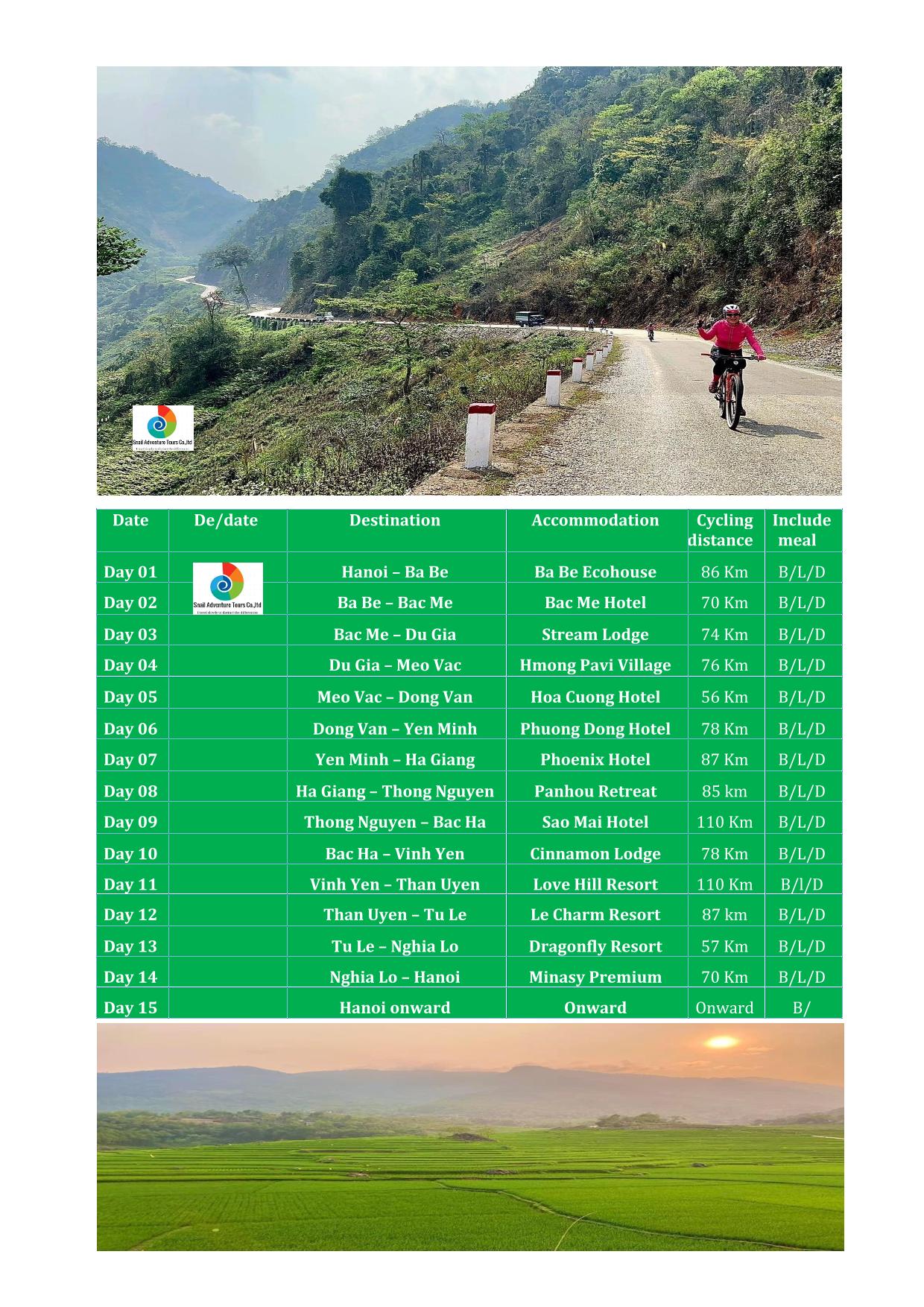 15 DAY BEST FAR NORTH VIETNAM BICYCLE TOURS