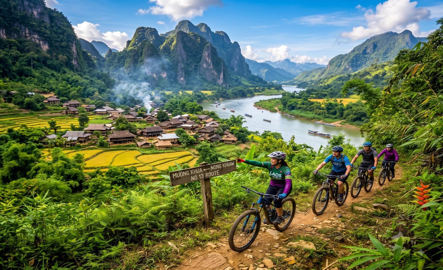 15 DAY HANOI -LUANG PRABANG BICYCLE TOUR: VIETNAM -LAOS CROSS BORDER ADVENTURE