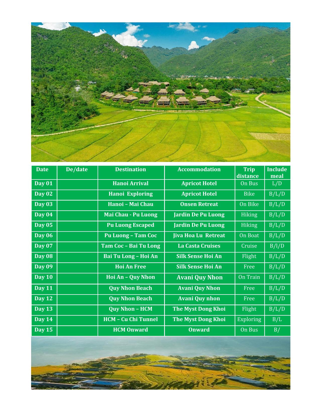 15 DAY VIETNAM REAL PREMIER MUILT ADVENTURE TOURS