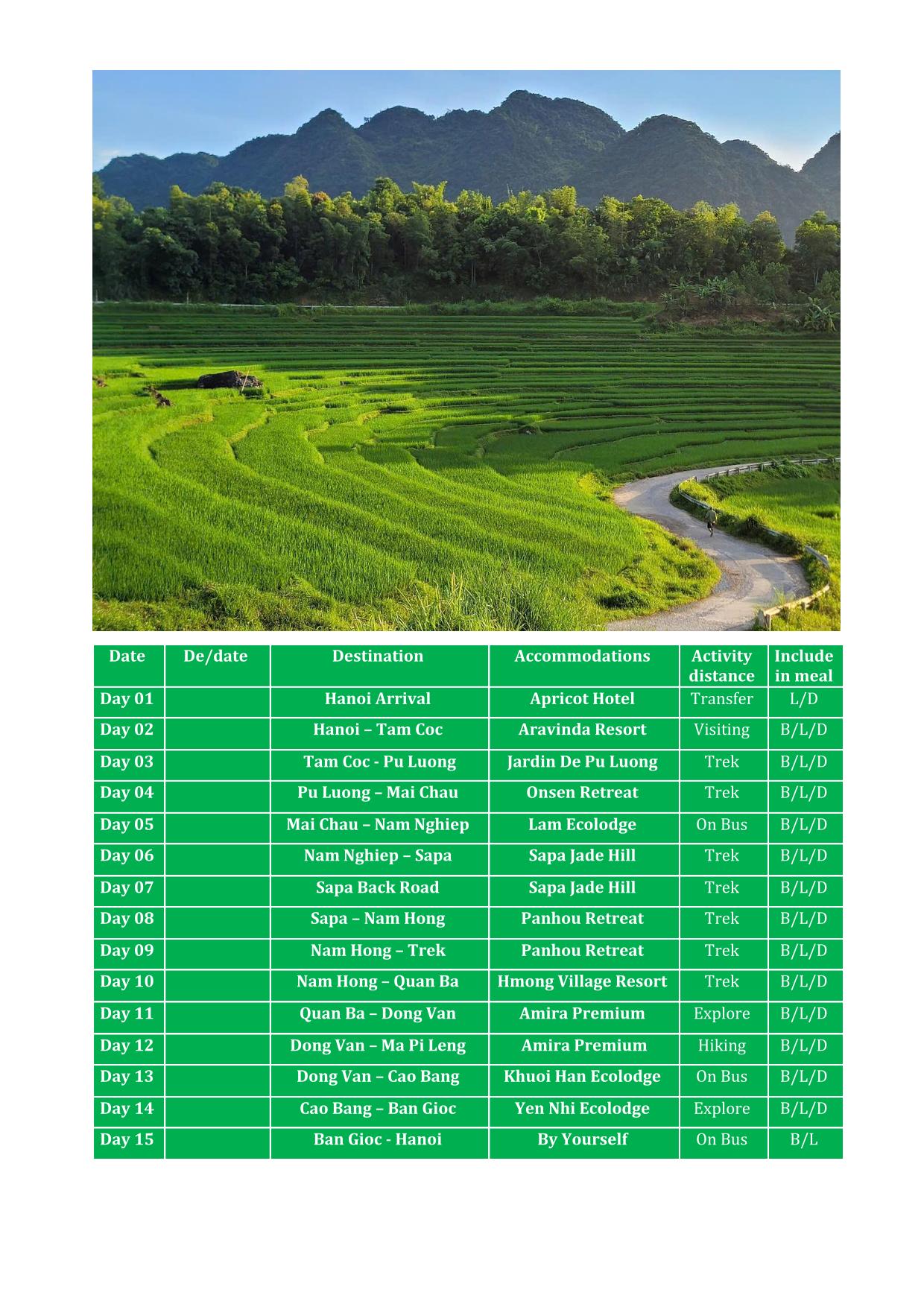 15 DAY FAR NORTH VIETNAM REAL MUITI ADVENTURE TOURS