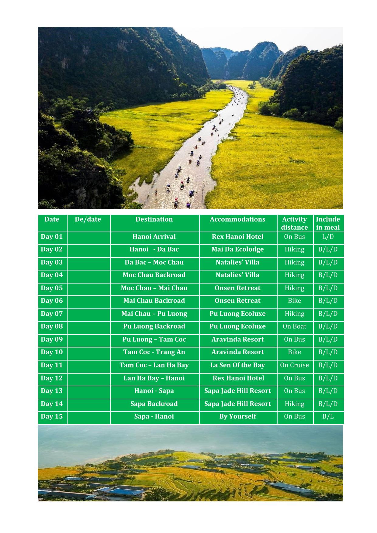 15 DAY NORTHERN VIETNAM REAL ADVENTURE PACKAGE HOLIDAY