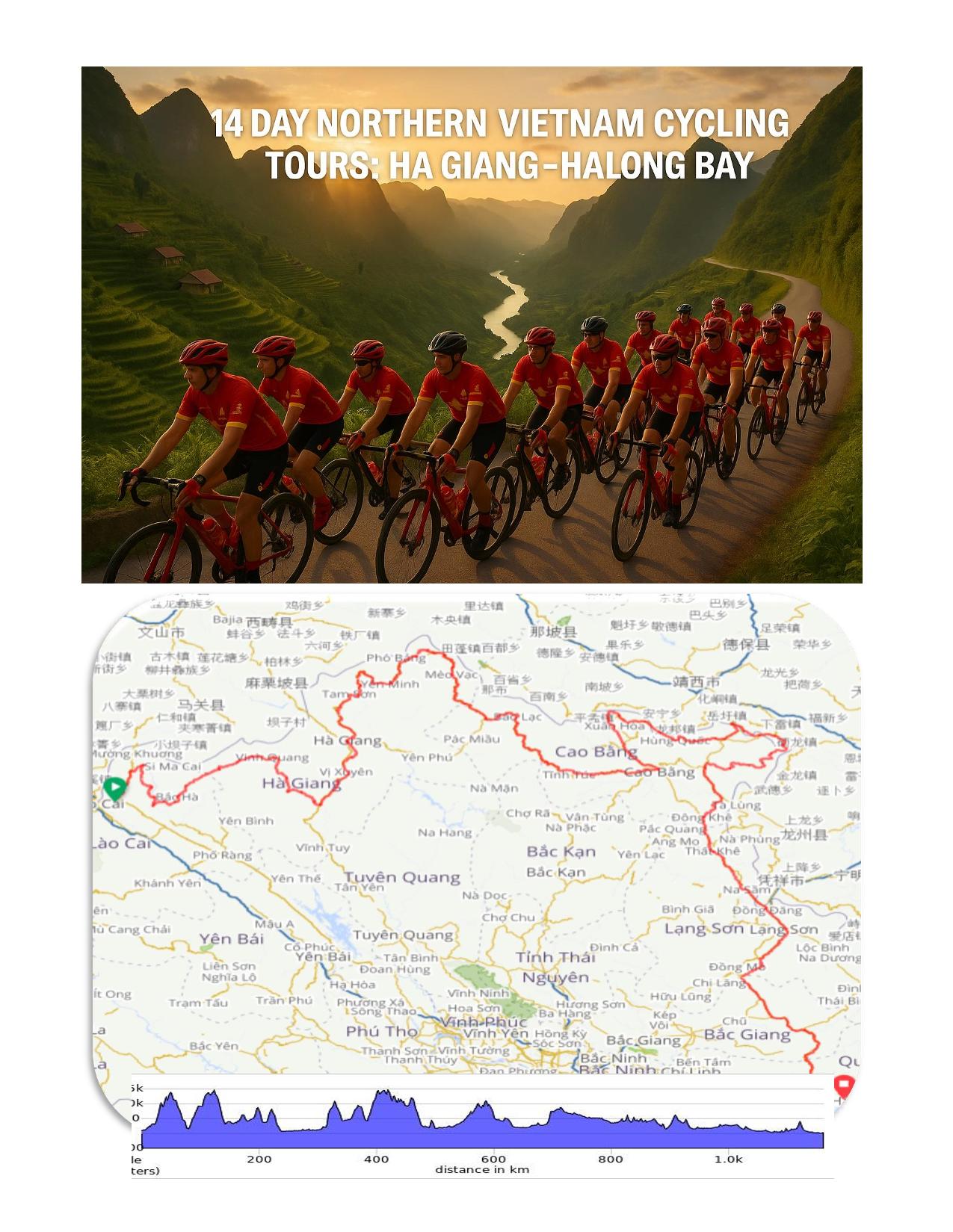 15 DAY - NORTH VIETNAM CYCLING TOURS SAPA - HALONG BAY