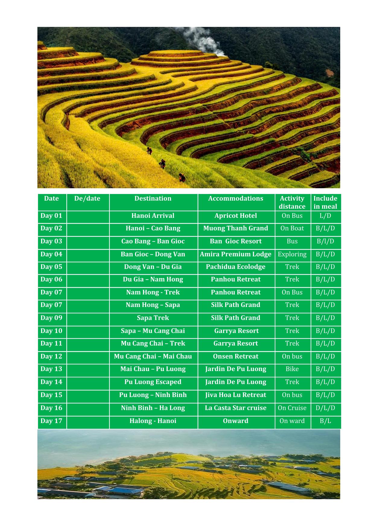 17 DAY NORTHERN VIETNAM REAL LUX ADVENTURE PACKAGE HOLIDAY