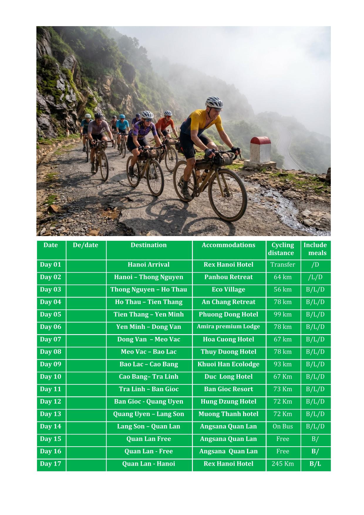17 DAY FAR NORTH VIETNAM MOUNTAIN & GRAVEL BICYCLE CHALLENGE