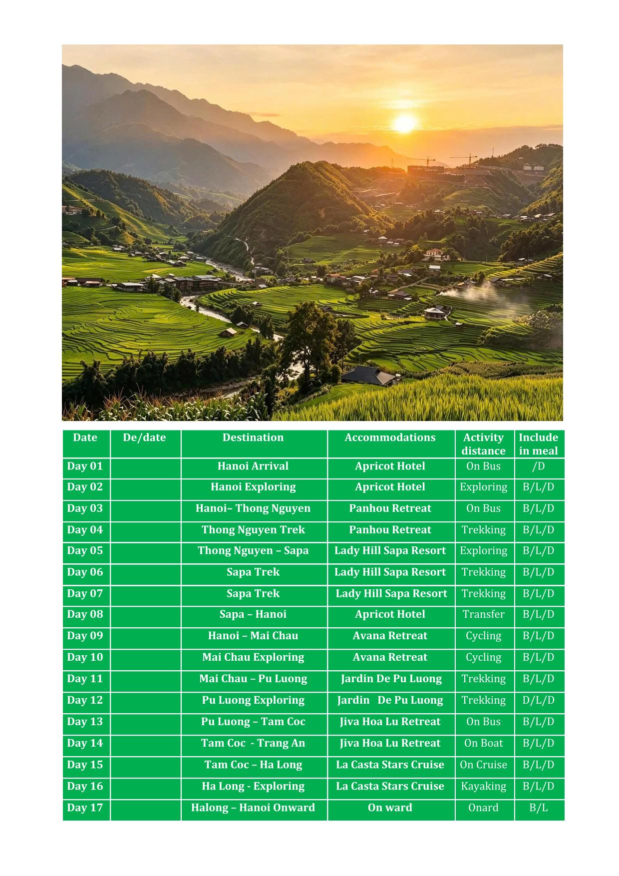 17 DAY INCREDIBLE NORTHERN VIETNAM REAL LUX ADVENTURE HOLIDAY