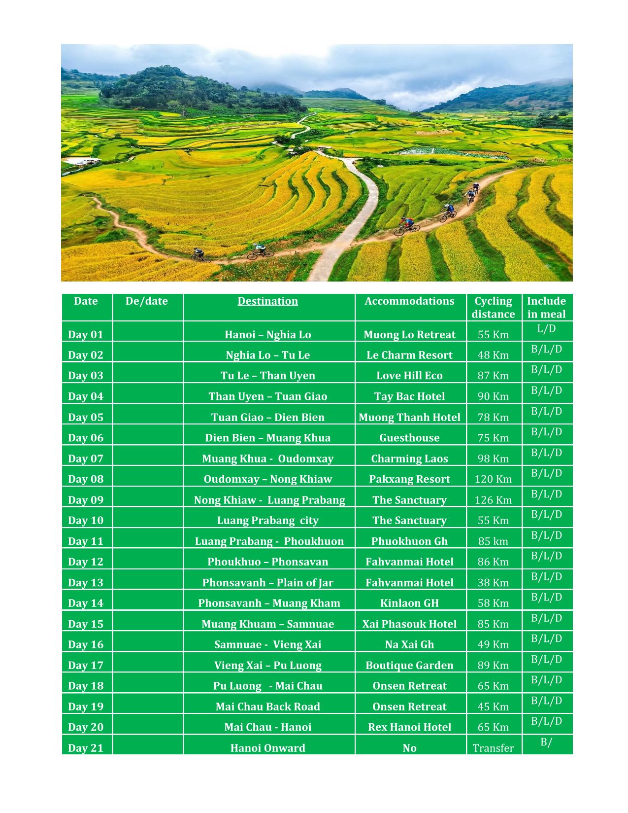 21 DAY VIETNAM - BICYCLE LOOP | EPIC HANOI-LUANG PRABANG ADVENTURE