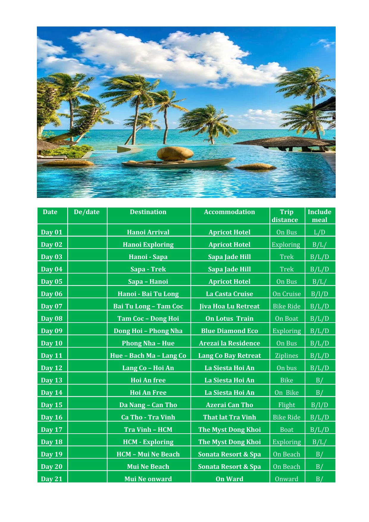 21 DAY VIETNAM REAL PREMIER ADVENTURE PACKAGE HOLIDAY