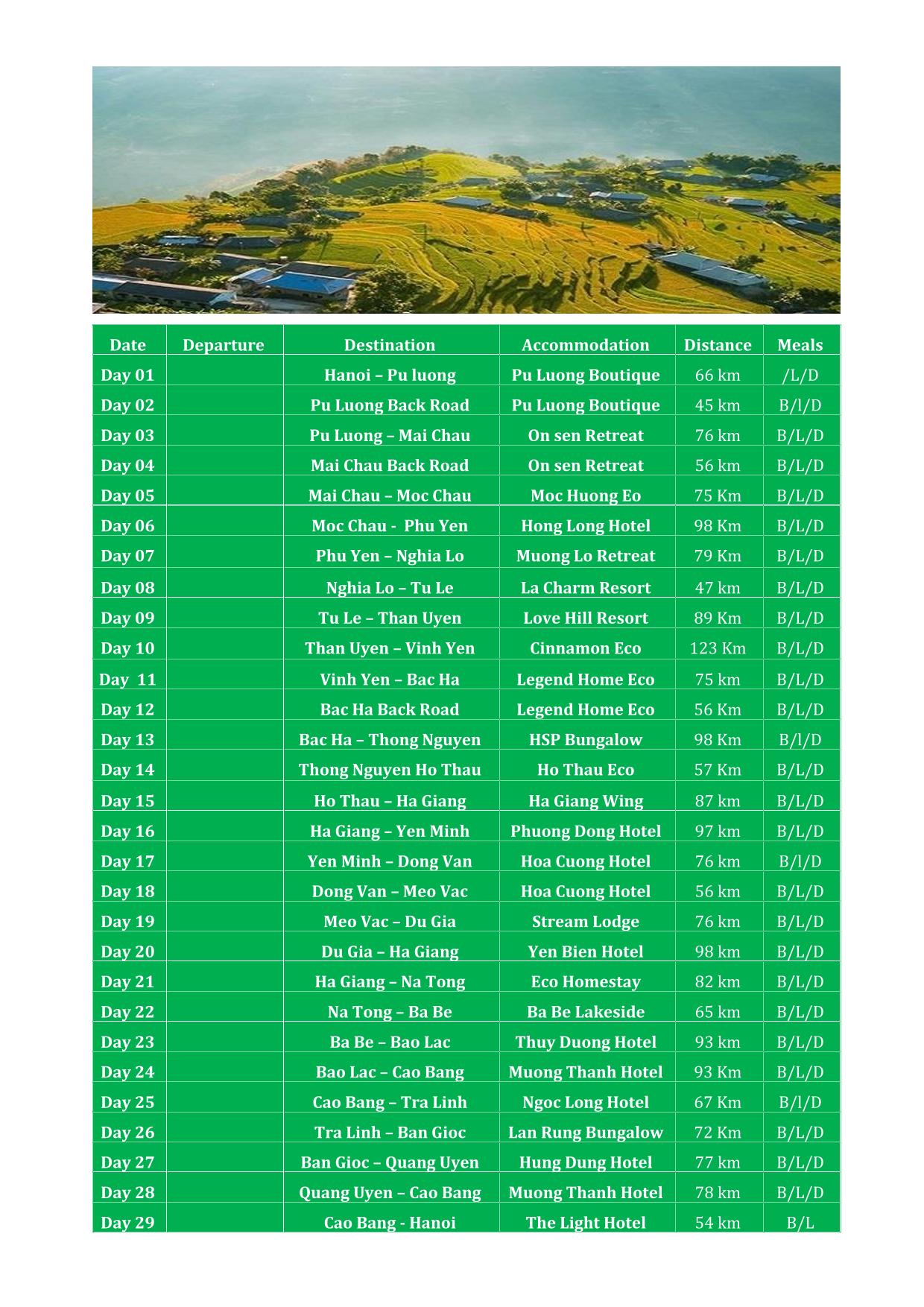 29 DAY ULTIMATE NORTHERN VIETNAM BIKE TOURS