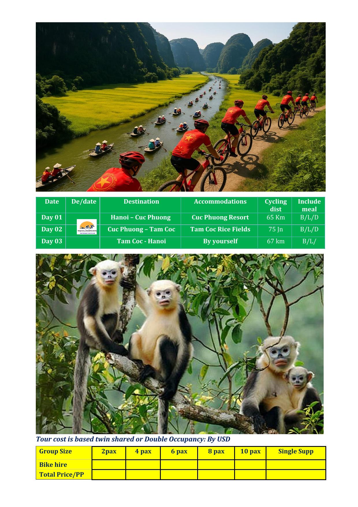 3 DAY CUC PHUONG - TAM COC - TRANG AN BICYCLE TOURS