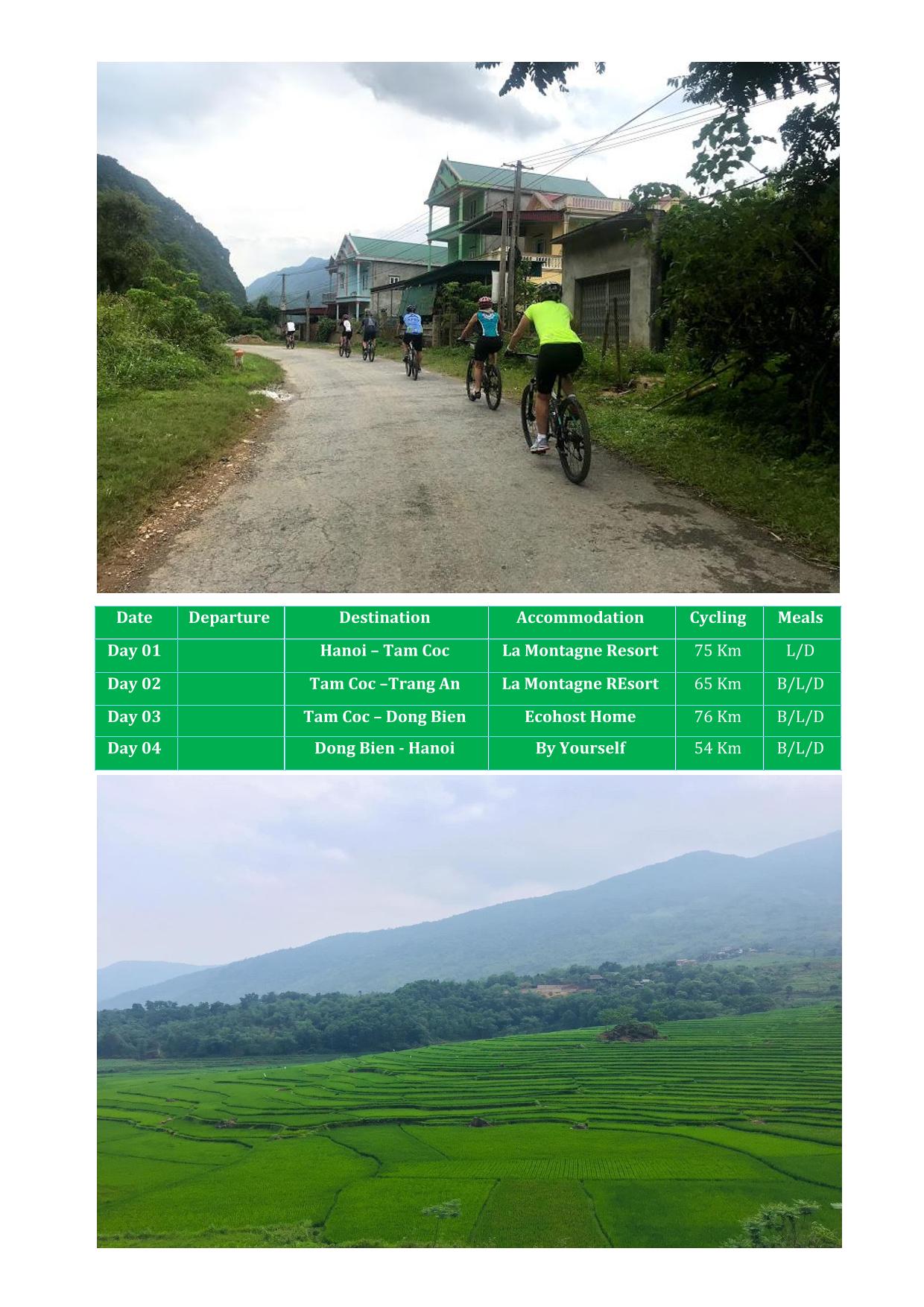 4 DAY TONKIN QUINTESSENCE ADVENTURE CYCLING TOURS