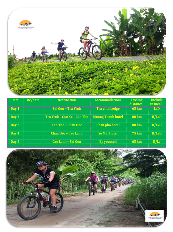 5 DAYS  AMAZING MEKONG DELTA BICYCLE LOOP