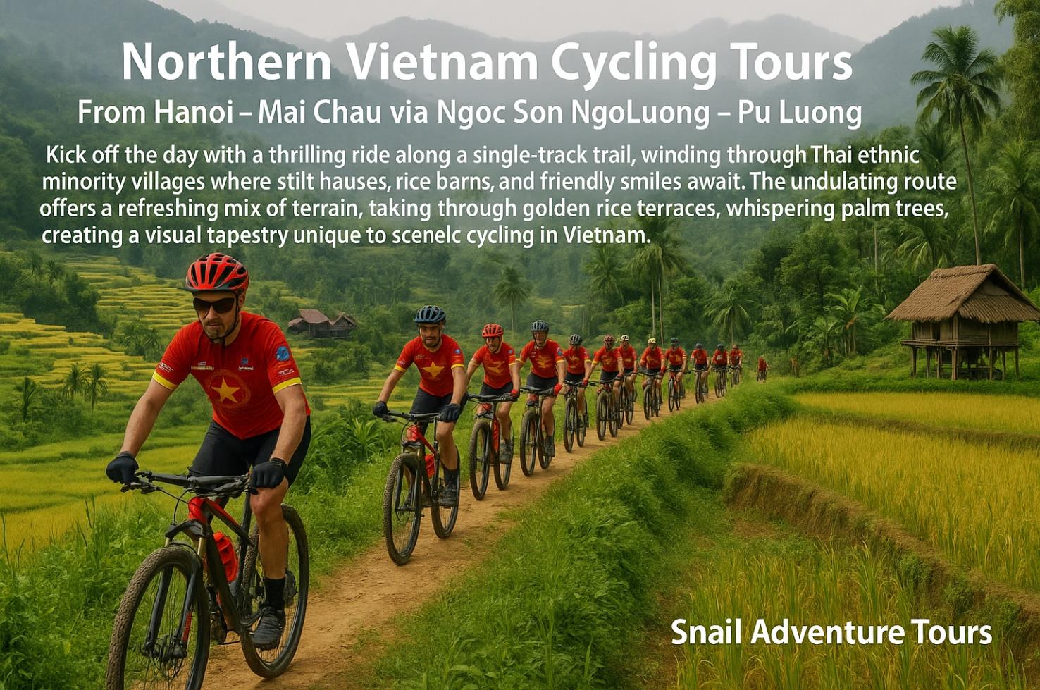 5 DAY VIETNAM CYCLING TOUR | HANOI - MAI CHAU VIA PU LUONG