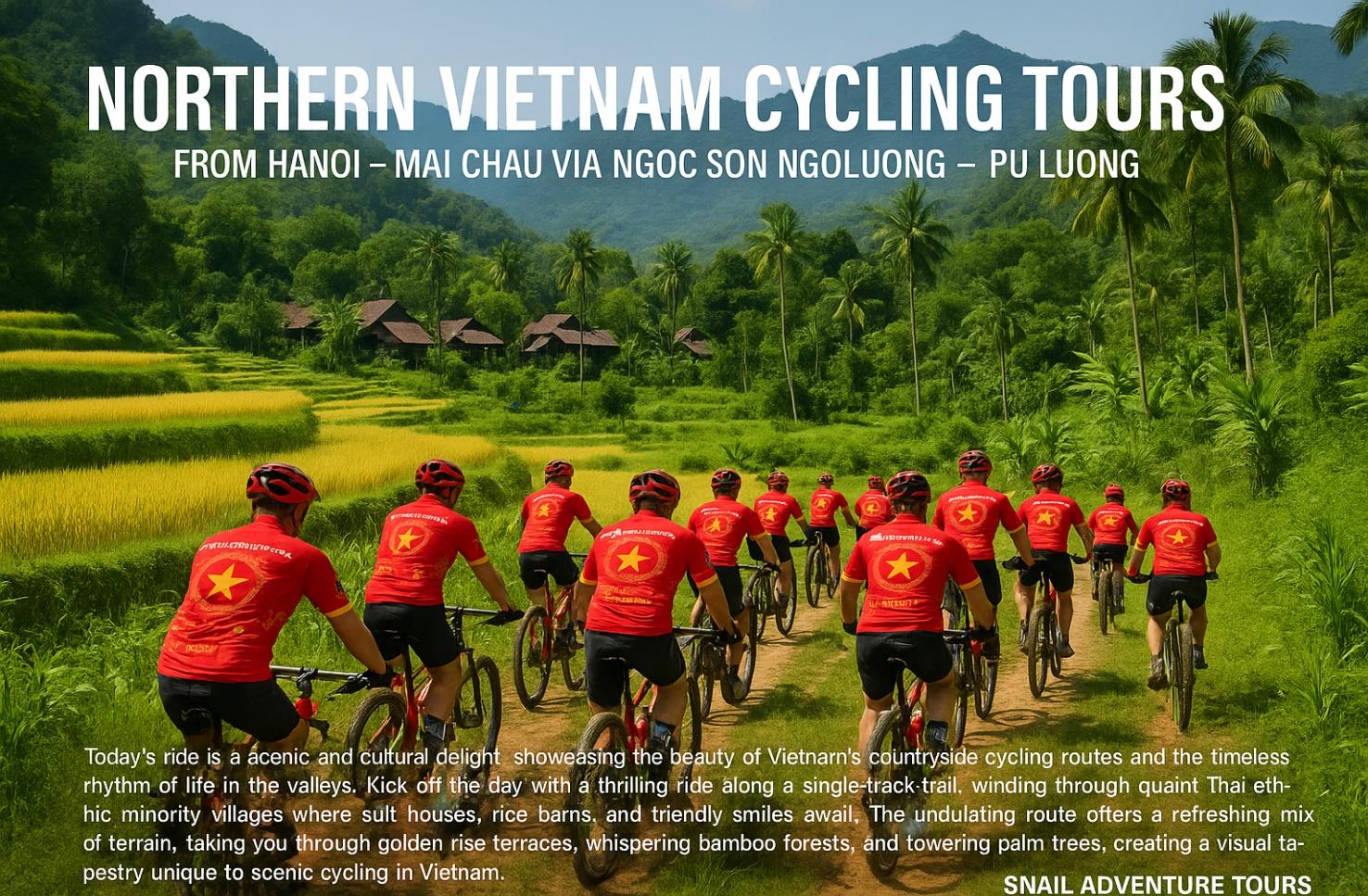 5 DAY VIETNAM CYCLING TOUR | HANOI - MAI CHAU VIA PU LUONG