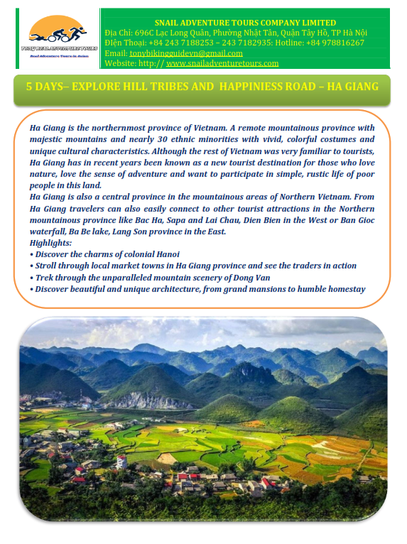 5 DAYS HA GIANG  ADVENTURE LOOP TOURS