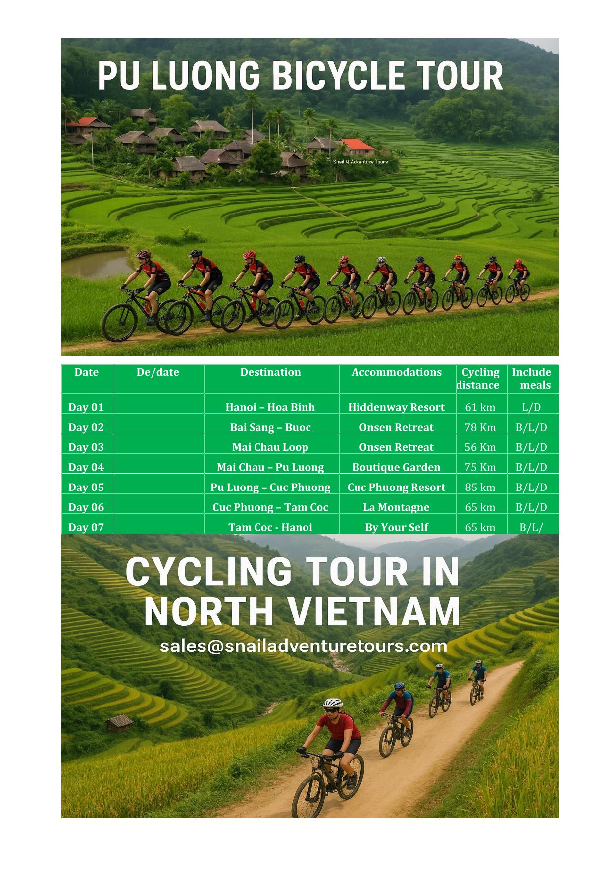 7 DAY NORTHERN VIETNAM CYCLING TOURS: MAI CHAU -TAM COC ADVENTURE