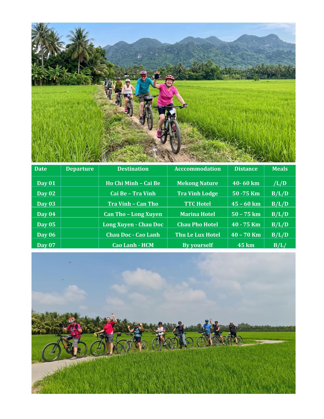7 DAY MEKONG DELTA CYCLING TOURS