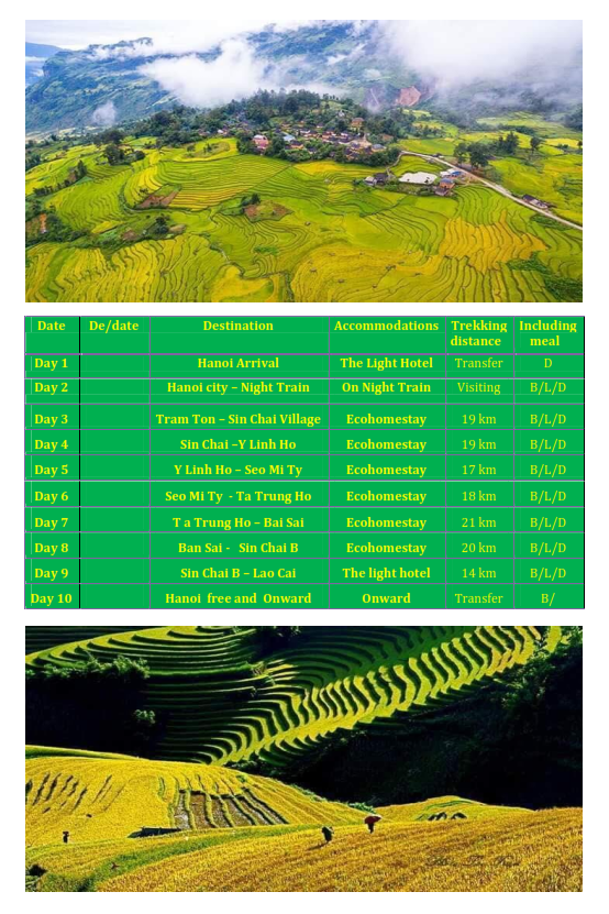 9 DAYS  COLORFUL HIKING TRIP IN SAPA VALLEY