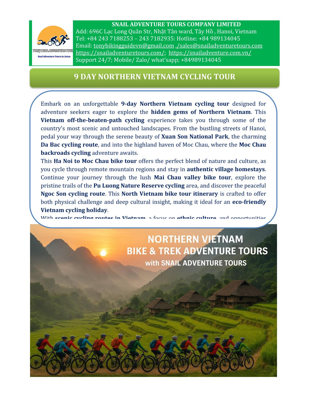 9 DAY NORTHERN VIETNAM CYCLING TOURS |OFF THE BEATEN PATH BIKE ADVENTURE