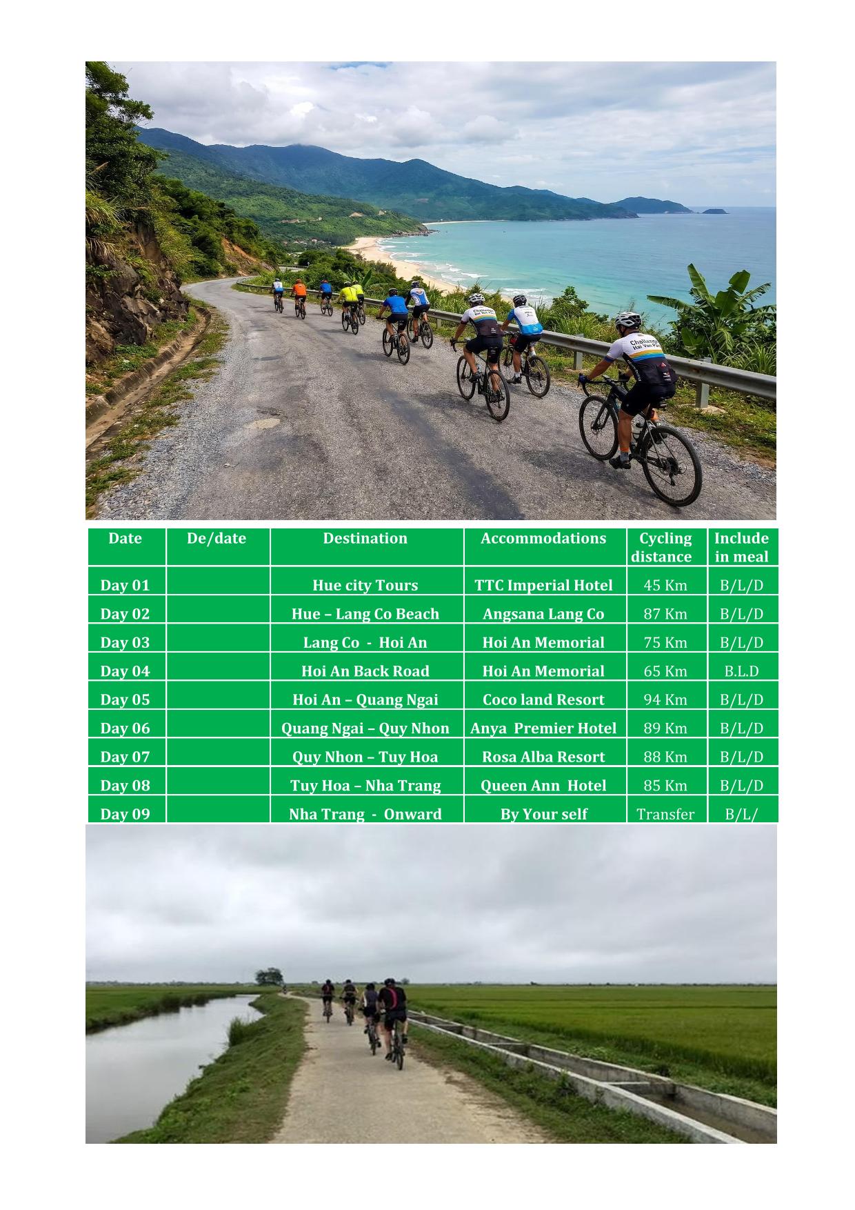 09 DAY CENTRAL COAST VIETNM CYCLING TOUR| HUE - NHA TRANG BIKE TOUR ADVENTURE